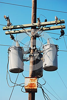 Electrical post with transformer