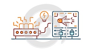Electrical Power Grid Energy Transmission Network, vector design Generative AI