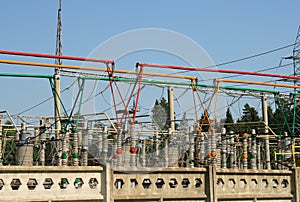 Electrical power high voltage substation