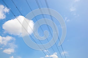 Electrical Power lines against clear Skype