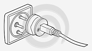 Electrical power plug, energy connection, charging devices, vector design Generative AI