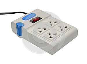 Electrical power plug isolated on white background