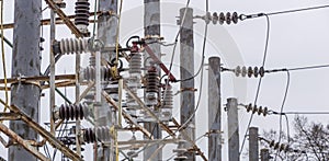 Electrical power transformer in high voltage substation