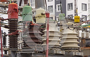 Electrical power transformer in high voltage substation