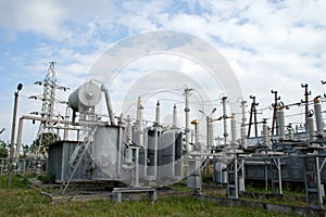 Electrical power transformer in high voltage substation