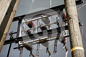 Electrical power transformer in high voltage substation