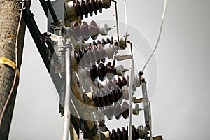 Electrical power transformer in high voltage substation