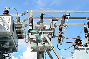 Electrical power transformer in substation