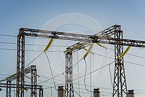 Electrical pylon and high voltage power lines