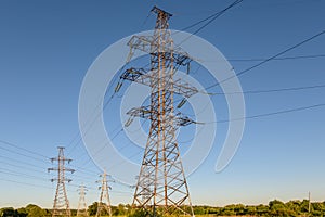 Electrical pylon and high voltage power lines