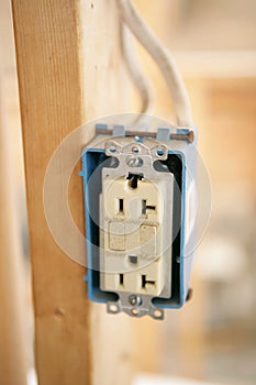 Electrical Receptacle Closeup photo