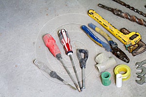 Electrical renovation work, many Hand tools