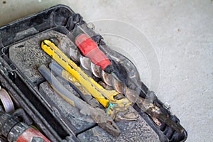 Electrical renovation work, many Hand tools