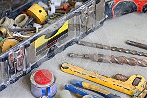 Electrical renovation work, many Hand tools
