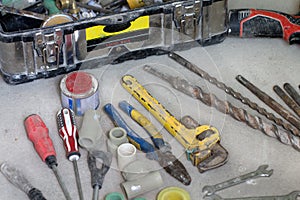 Electrical renovation work, many Hand tools