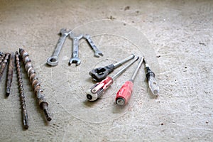 Electrical renovation work, many Hand tools