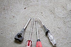 Electrical renovation work, many Hand tools