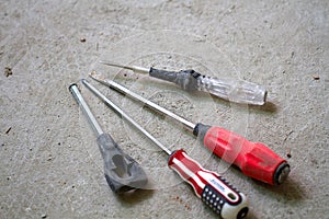 Electrical renovation work, many Hand tools