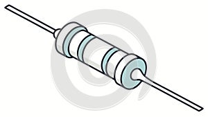 Electrical Resistor Electronic Component, vector design Generative AI