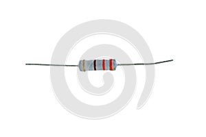 Electrical resistor isolated on a white