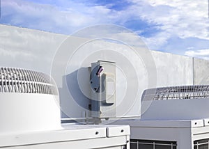 Electrical safety switch box on isolate background.main electrical switching control.