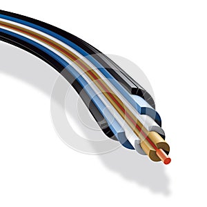 Electrical section cable black and blue