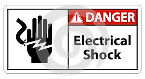 Electrical Shock Electrocution Symbol Sign Isolate On White Background,Vector Illustration EPS.10