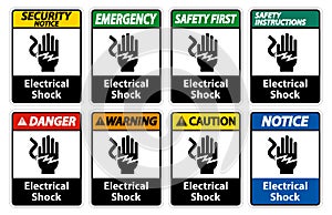 Electrical Shock Electrocution Symbol Sign, Vector Illustration, Isolate On White Background Label .EPS10