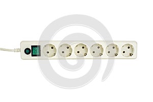 Electrical socket and outlet, on white background, isolated