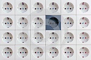 Electrical socket outlets texture