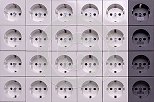 Electrical socket outlets texture