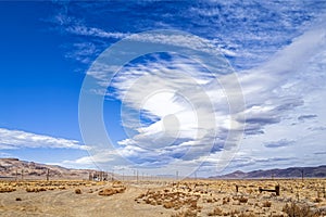An electrical substation in the desert near Wadsworth, Nevada, USA