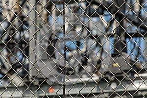 Electrical substation exterior fence