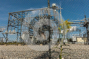 Electrical substation exterior fence