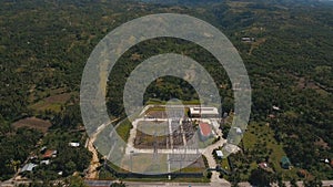 Electrical substation,power station.aerial view