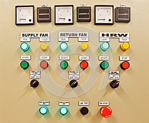 Electrical switch gear and circuit breakers that control heat, heat recovery, air conditioning, light and electrical power supply