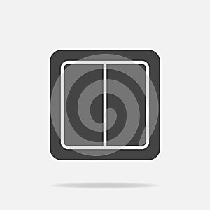 Electrical switch vector icon. Light switch icon.