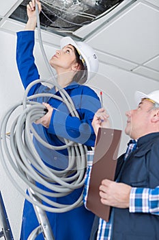 Electrical team wiring room