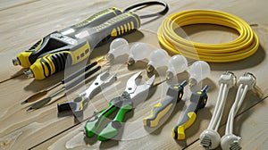 The electrical tool set.AI generated image
