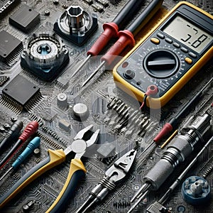 A electrical tools set, Ai generated image