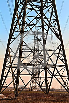 Electrical tower in beautiful landscape