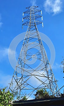 Electrical tower  blue sky