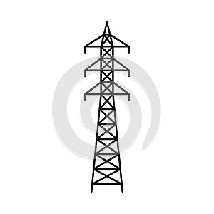 Electrical tower. High voltage electric transmission tower. Electric power