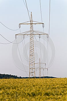 Electrical tower with power supply