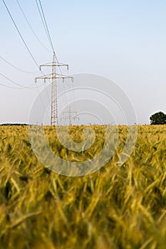 Electrical tower with power supply