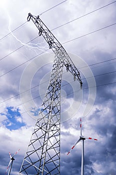 Electrical tower and wind generator (renewable energy)