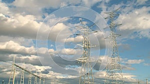 Electrical Towers with Workers