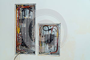 Voltage switchboard with circuit breakers electrical