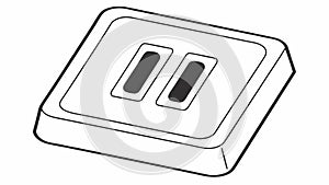 Electrical Wall Socket Vector Icon, vector design Generative AI