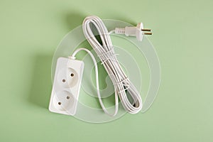 electrical wire and plug, mains filter with plug connector